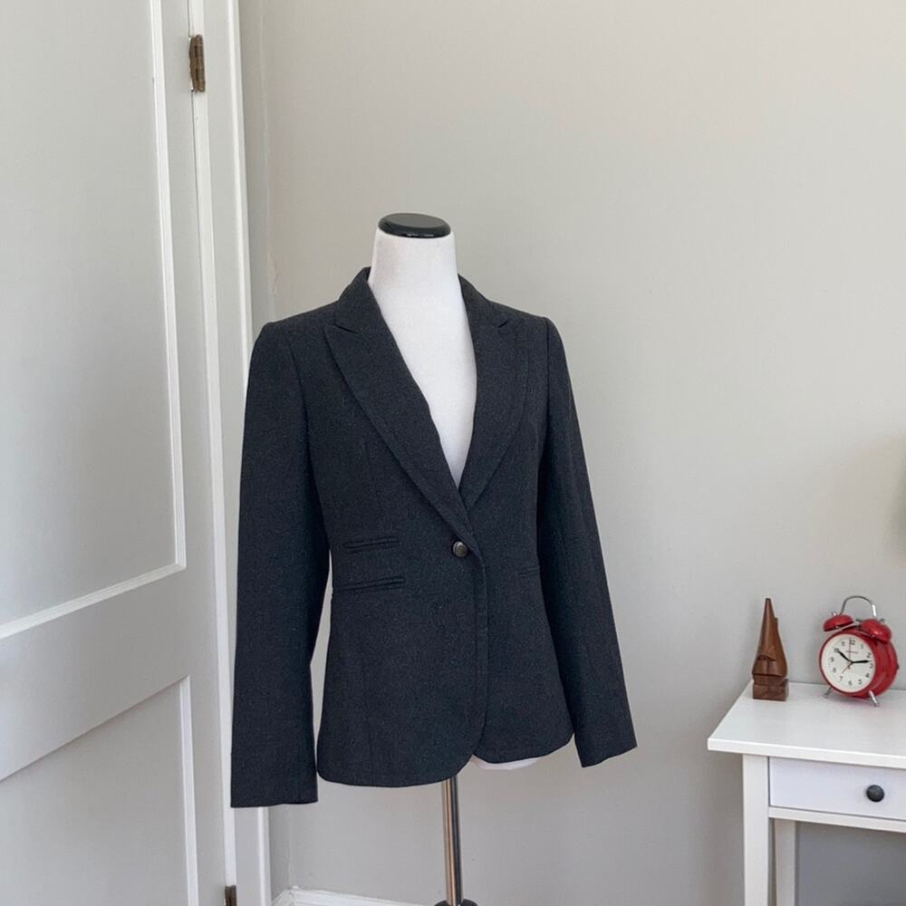 LOFT Charcoal Grey Blazer, Size 6P